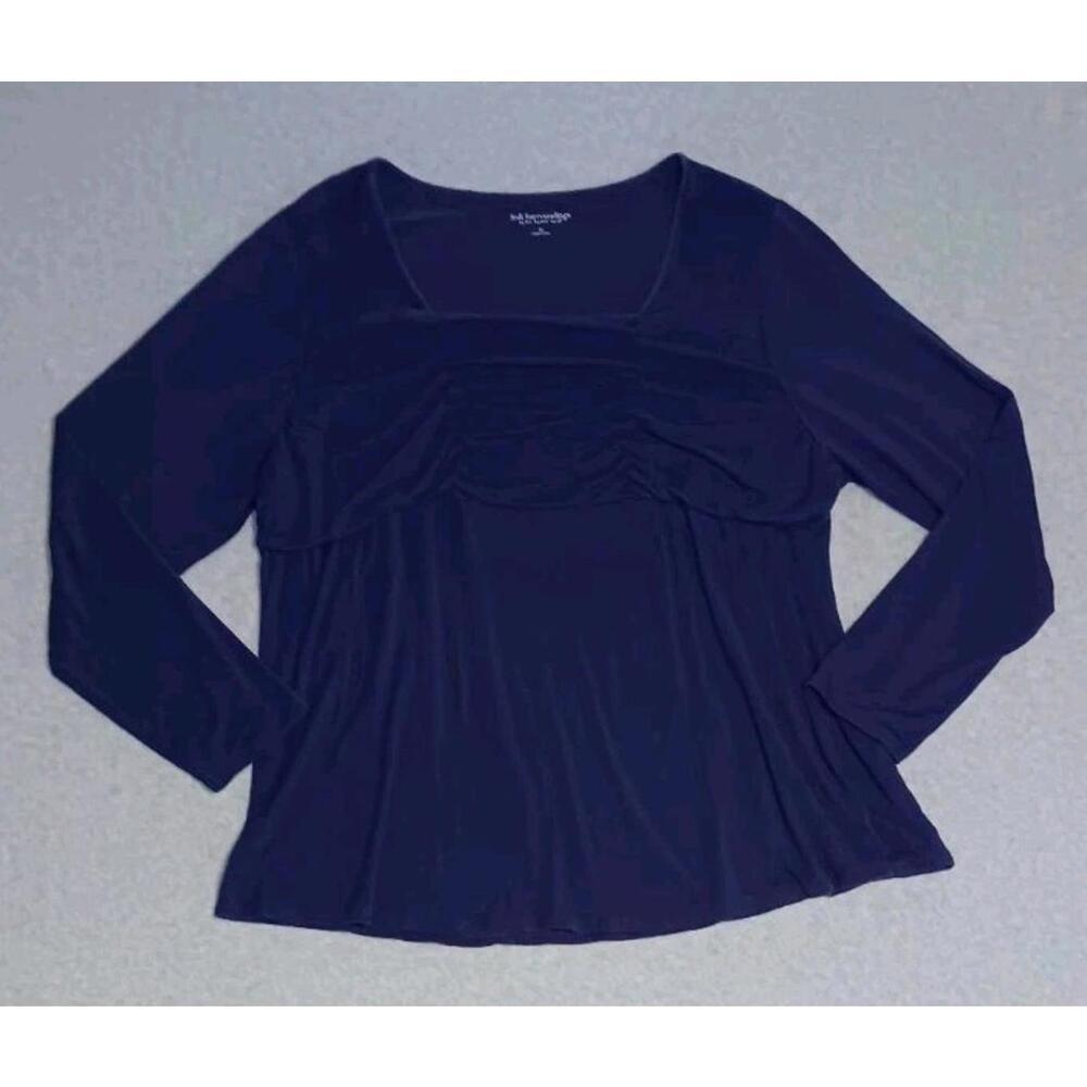 Soft Surroundings Long Sleeve Slouch Tunic Blouse Womens Size 3XL Blue...